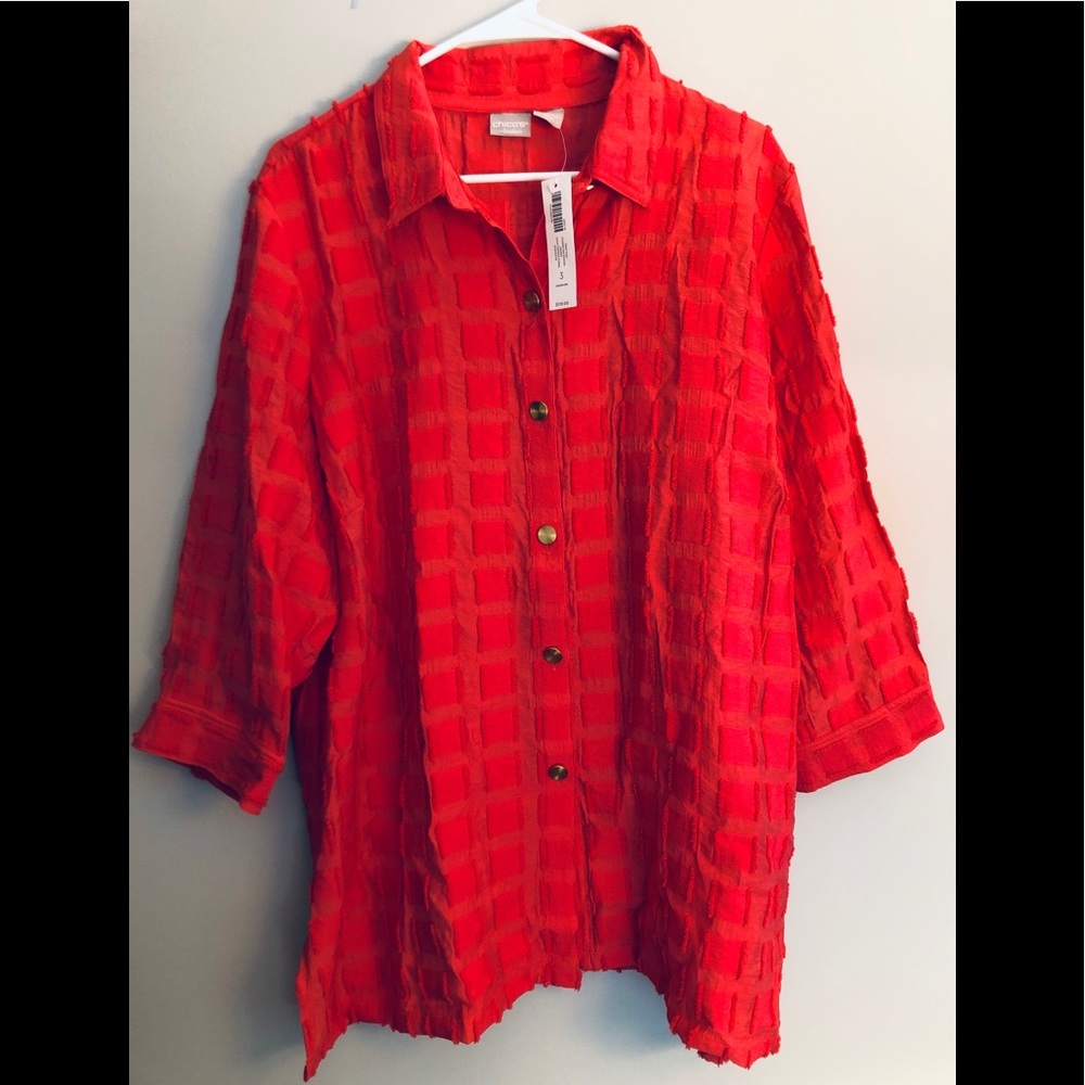 NWT Chicos Sheer Summer Tunic Travelers Collection